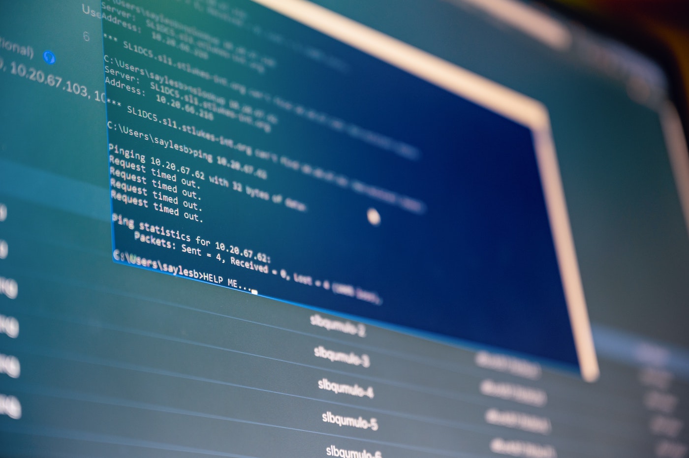 An image showing a command line interface window with a failed search.