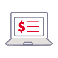 money on laptop