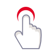 finger on button