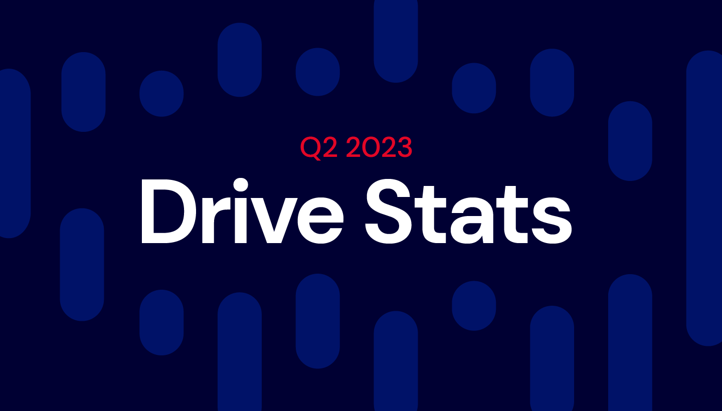 A decorative image with title Q2 2023 Drive Stats.