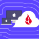 A decorative image showing two computers next to a cloud with the Backblaze logo.